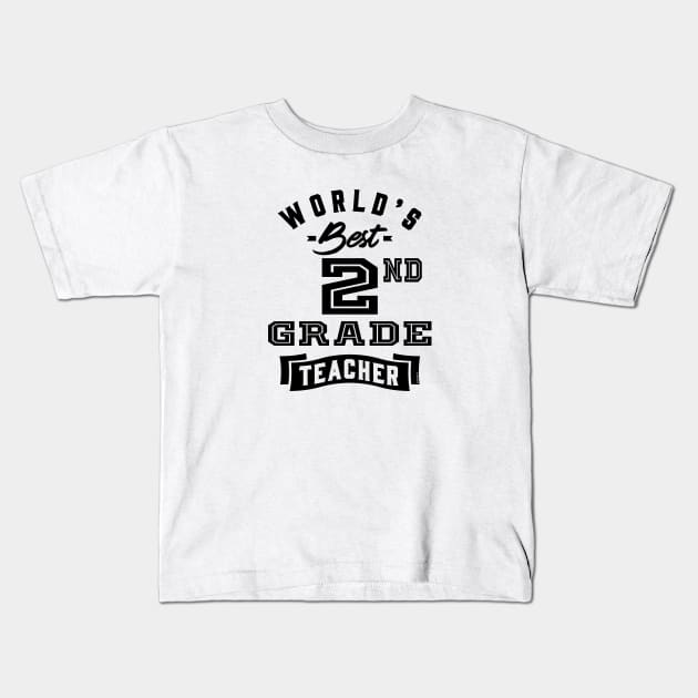 World's Best 2nd Grade Teacher Kids T-Shirt by C_ceconello